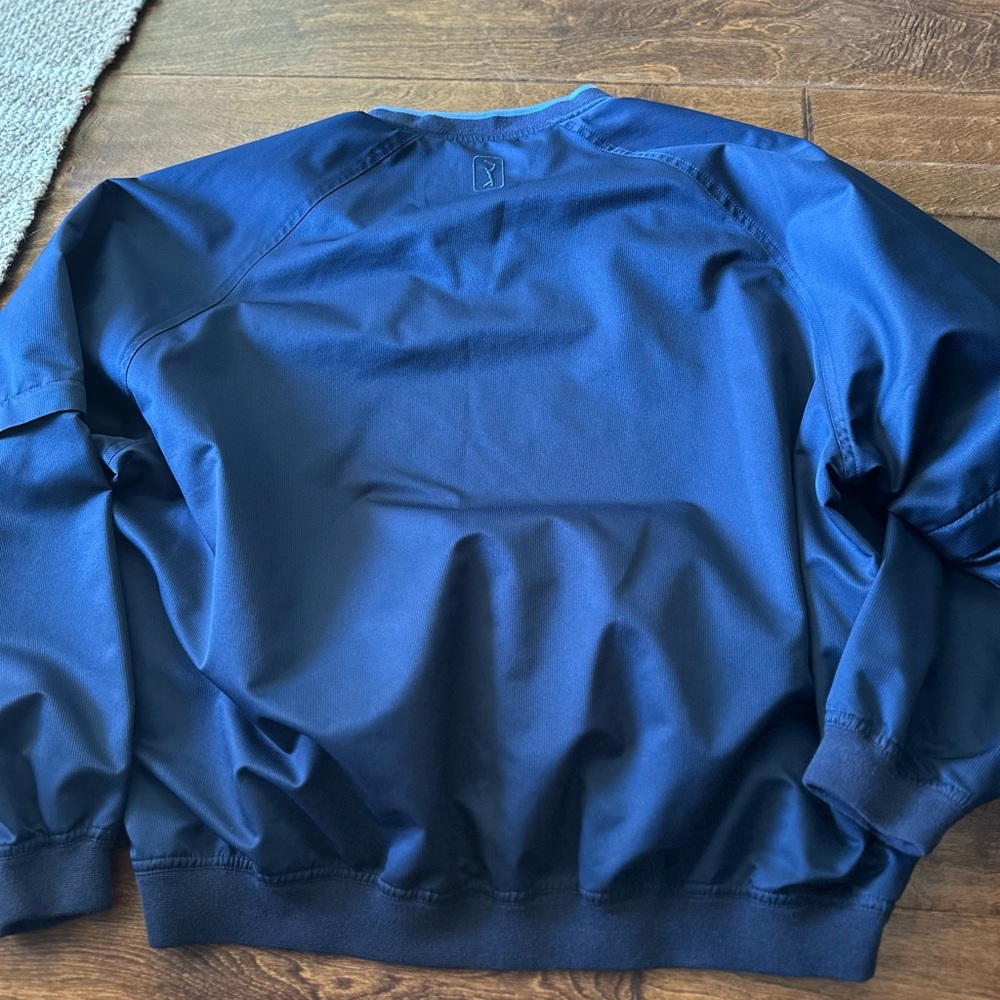 PGA Tour Navy and Light Blue V-Neck Shirt